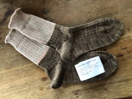 Handmade Merino Socks, Naturally Dyed